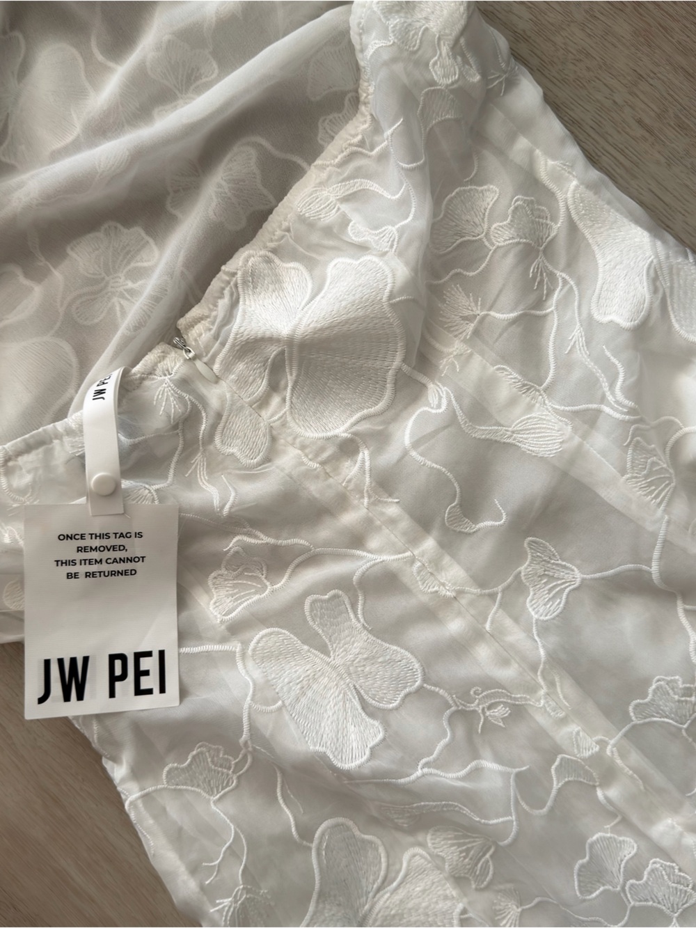 JW PEI Uliana White Floral Lace Halterneck Maxi Dress - White - Picture 6 of 8